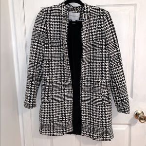 Carolina Belle Hounds Tooth Light Pea Coat Jacket XS